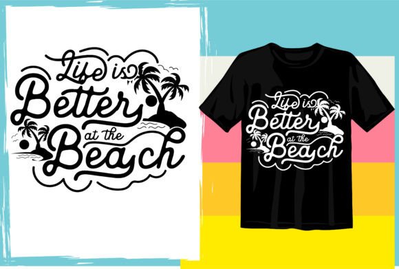Download Summer Beach Typography T Shirt Design - Typography Collection