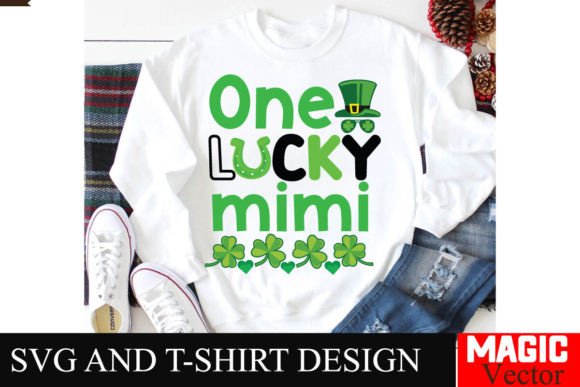 Download One Lucky Mimi SVG Cut File,St.Patrick's - Cut file Collection