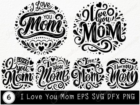 Download I Love You Mom Svg Mothers Day Cut File - Cut file Collection